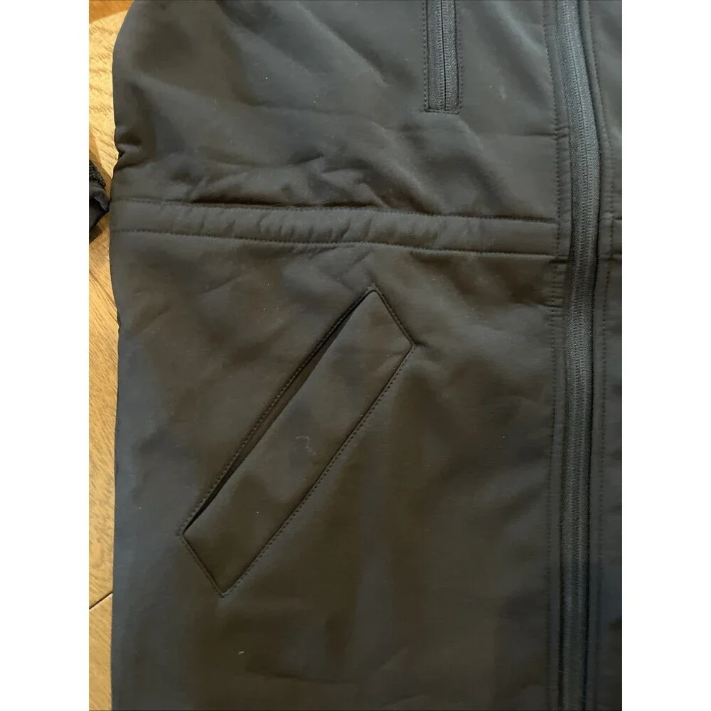 NEW Swim Parka Hooded Size XS Waterproof Fleece Lined Black Pool Surf Team Coat